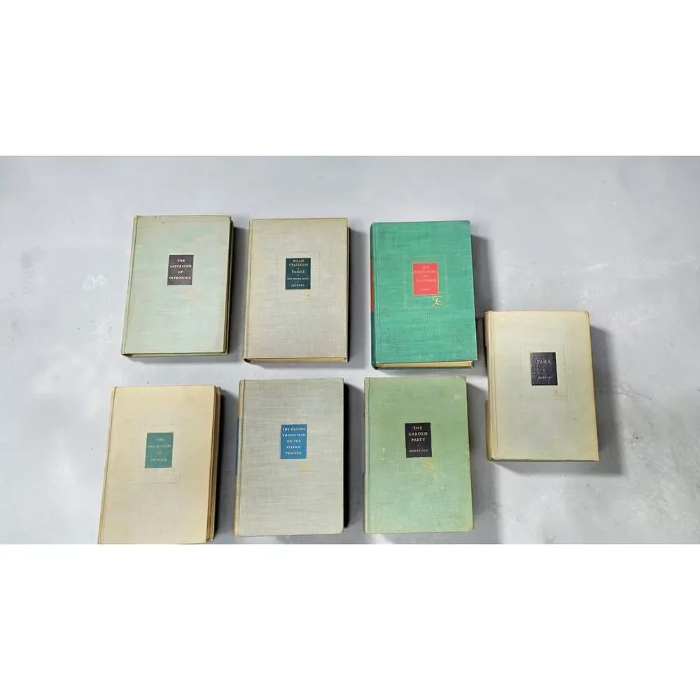 Vintage Modern Library Books Lot of 7 1930s Hardcover Classics Decorative Ficti
